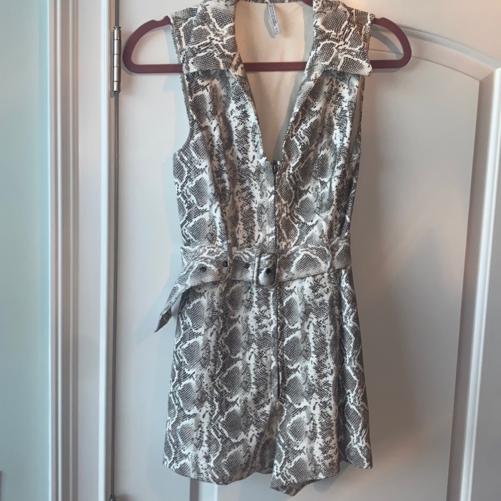 Soft leather like snake print jumper